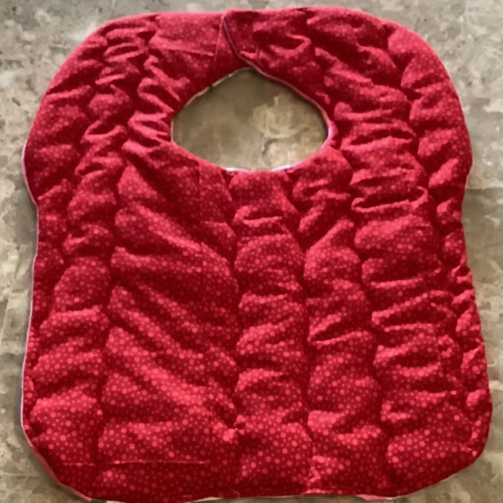 NWT. Hand Crafted Reversible Quilted Baby Bib